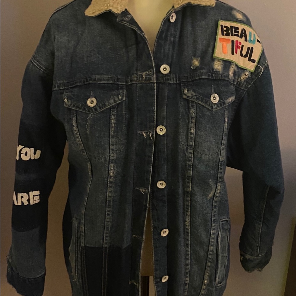 🧥Zara| Denim Jacket w/ teddy lining|